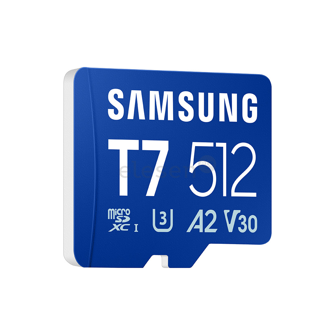 Samsung microSD kortelė T7, 512 GB, UHS-I, mėlyna - Atminties kortelė