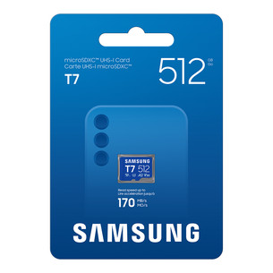 Samsung microSD kortelė T7, 512 GB, UHS-I, mėlyna - Atminties kortelė