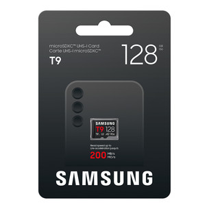Samsung microSD kortelė T9, 128 GB, UHS-I, juoda - Atminties kortelė