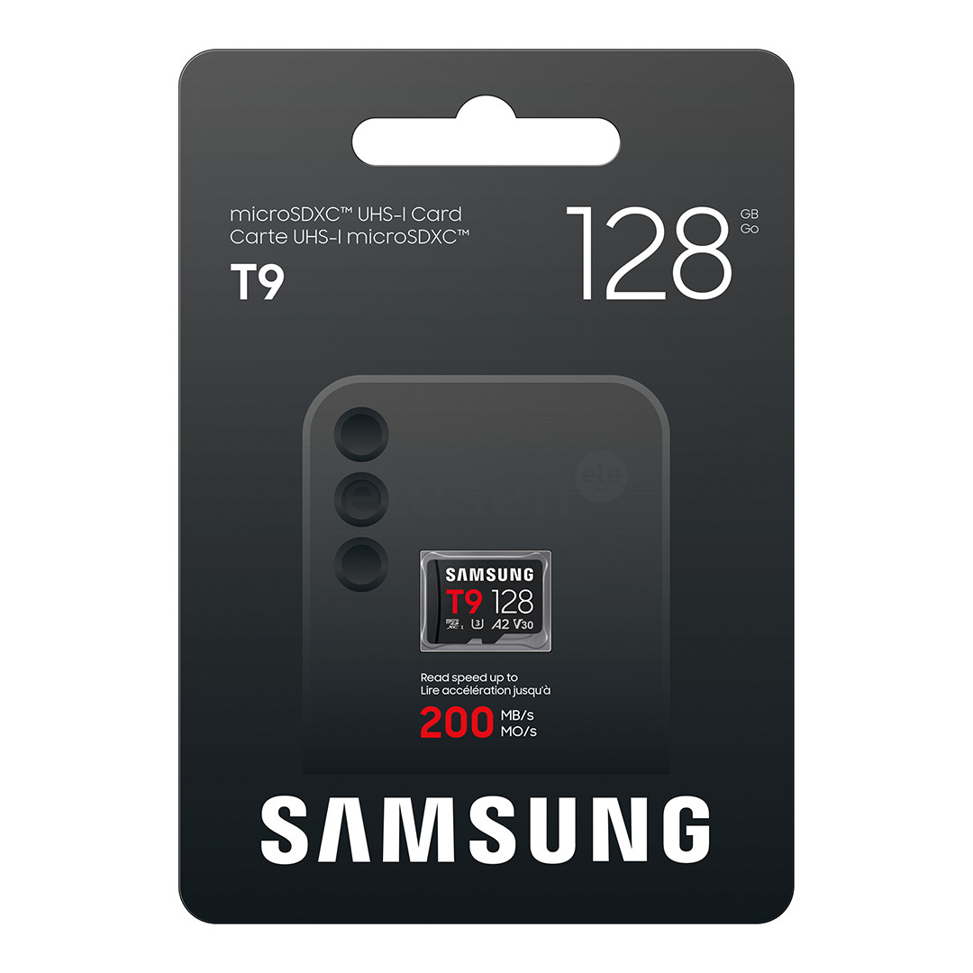 Samsung microSD kortelė T9, 128 GB, UHS-I, juoda - Atminties kortelė