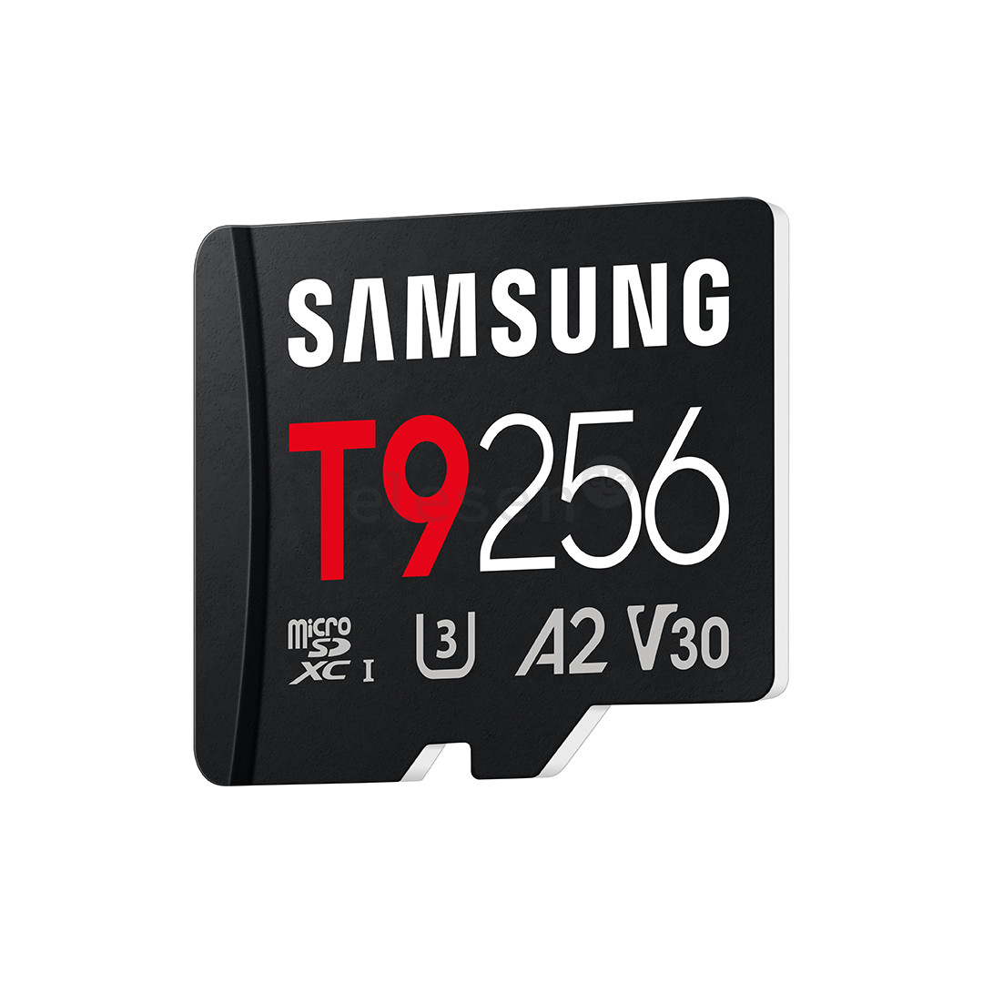 Samsung microSD kortelė T9, 256 GB, UHS-I, juoda - Atminties kortelė