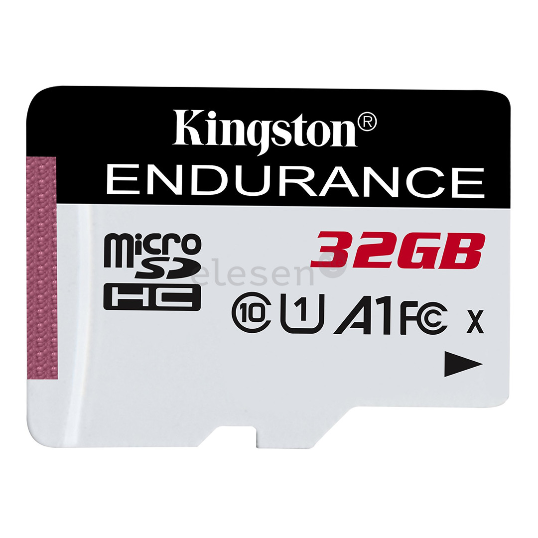 Kingston High-Endurance, microSDXC, 32 GB, balta - Atminties kortelė