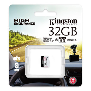 Kingston High-Endurance, microSDXC, 32 GB, balta - Atminties kortelė