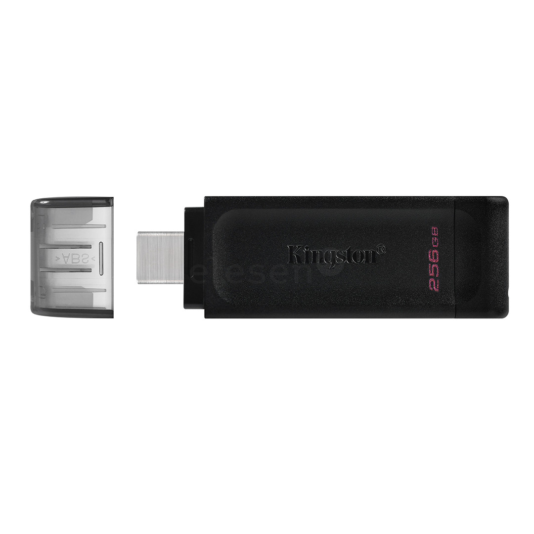 Kingston DataTraveler 70, USB-C, 256 GB, black - USB memory stick