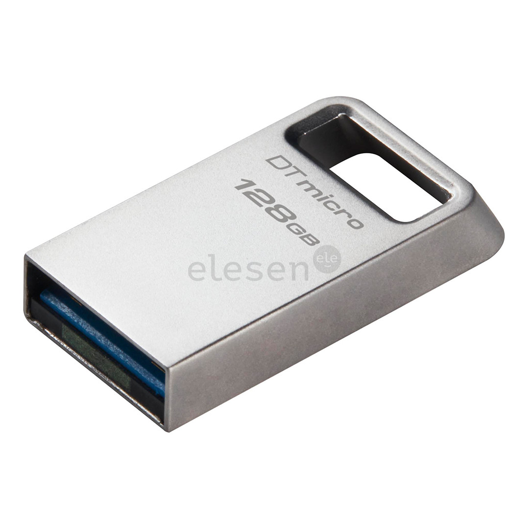 Kingston DataTraveler Micro, 128 GB, silver - USB flash drive