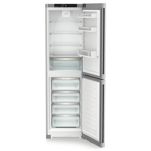 Liebherr EasyFresh NoFrost, 359 L, aukštis 202 cm, sidabro spalvos - Šaldytuvas
