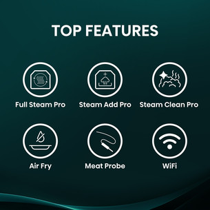 Hisense Hi8, 77 L, juoda - Įmontuojama garinė orkaitė