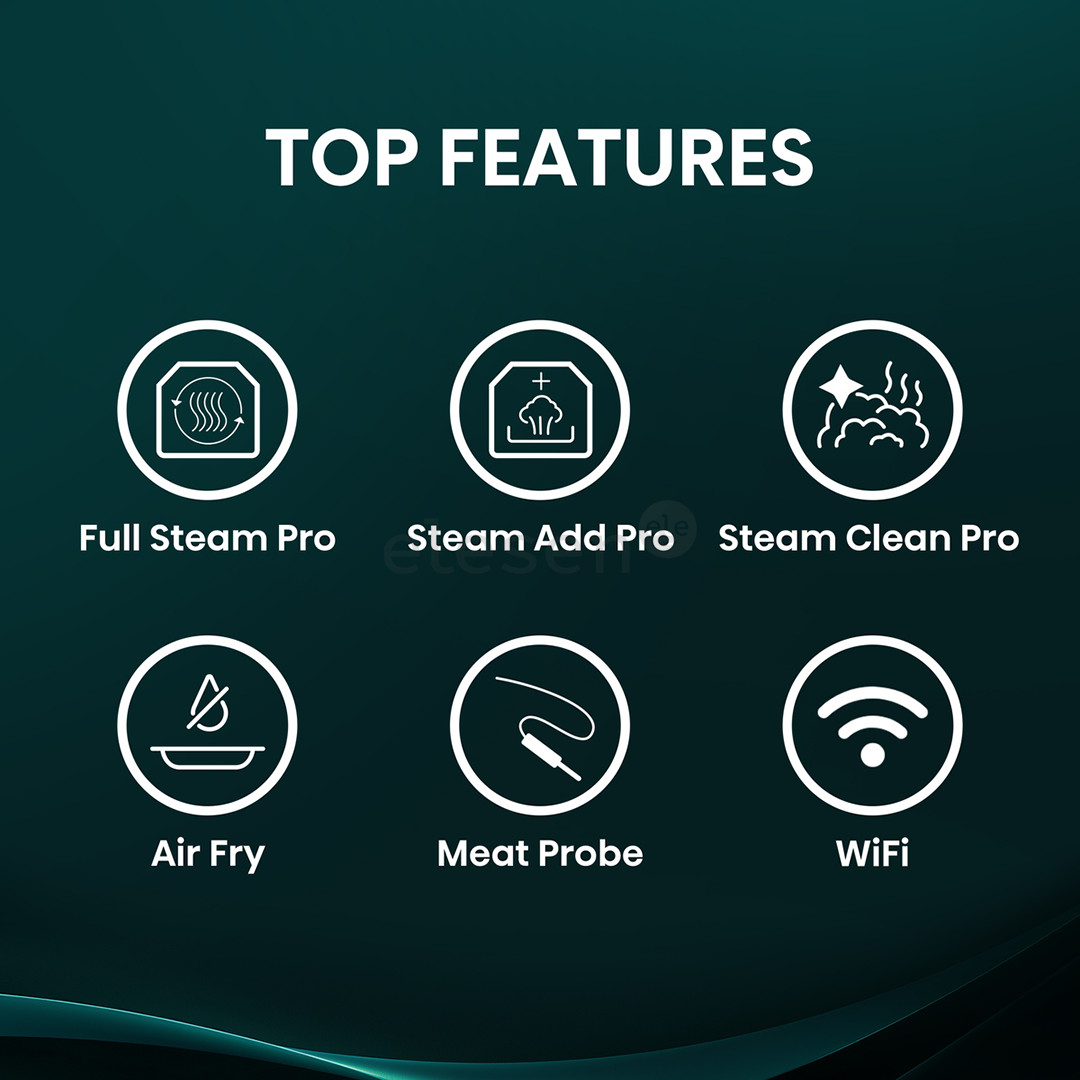 Hisense Hi8, 77 L, juoda - Įmontuojama garinė orkaitė