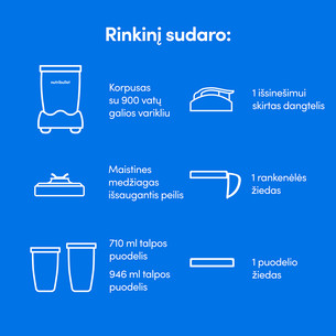 Nutribullet Pro, 900 W, 0,95 L, silver - Blender