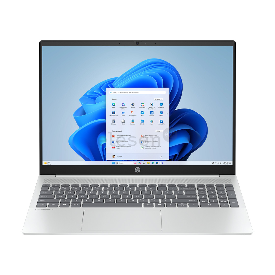 HP OmniBook 5, 16'', WUXGA, OLED, i5, 16 GB, 512 GB, ENG, sidabro spalvos - Nešiojamasis kompiuteris C22MZEA#B1R