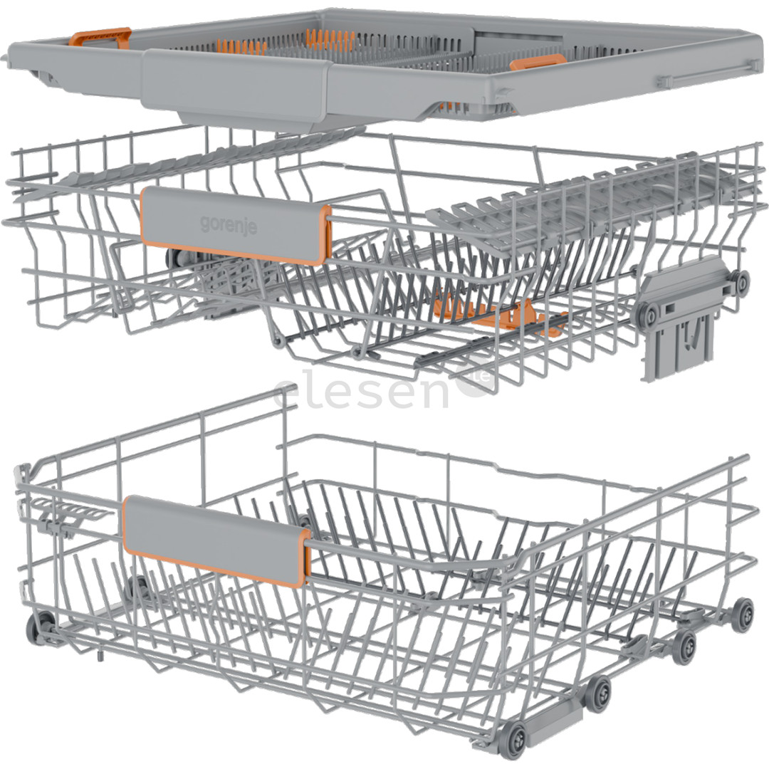 Gorenje G600, 16 komplektų talpa, plotis 59,9 cm, sidabro spalvos - Indaplovė