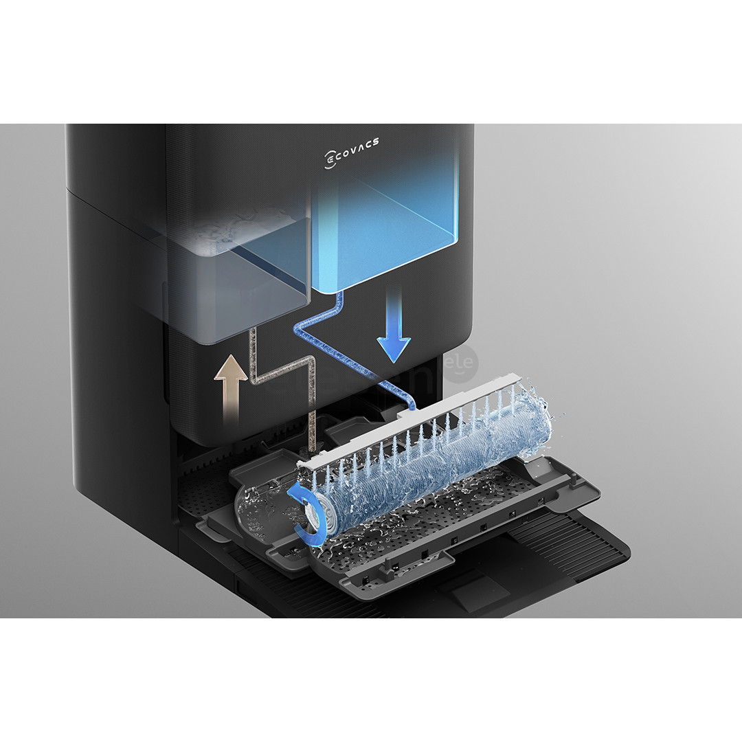 Ecovacs Deebot T90 Pro Omni, wet & dry, juodas - Dulkių siurblys robotas