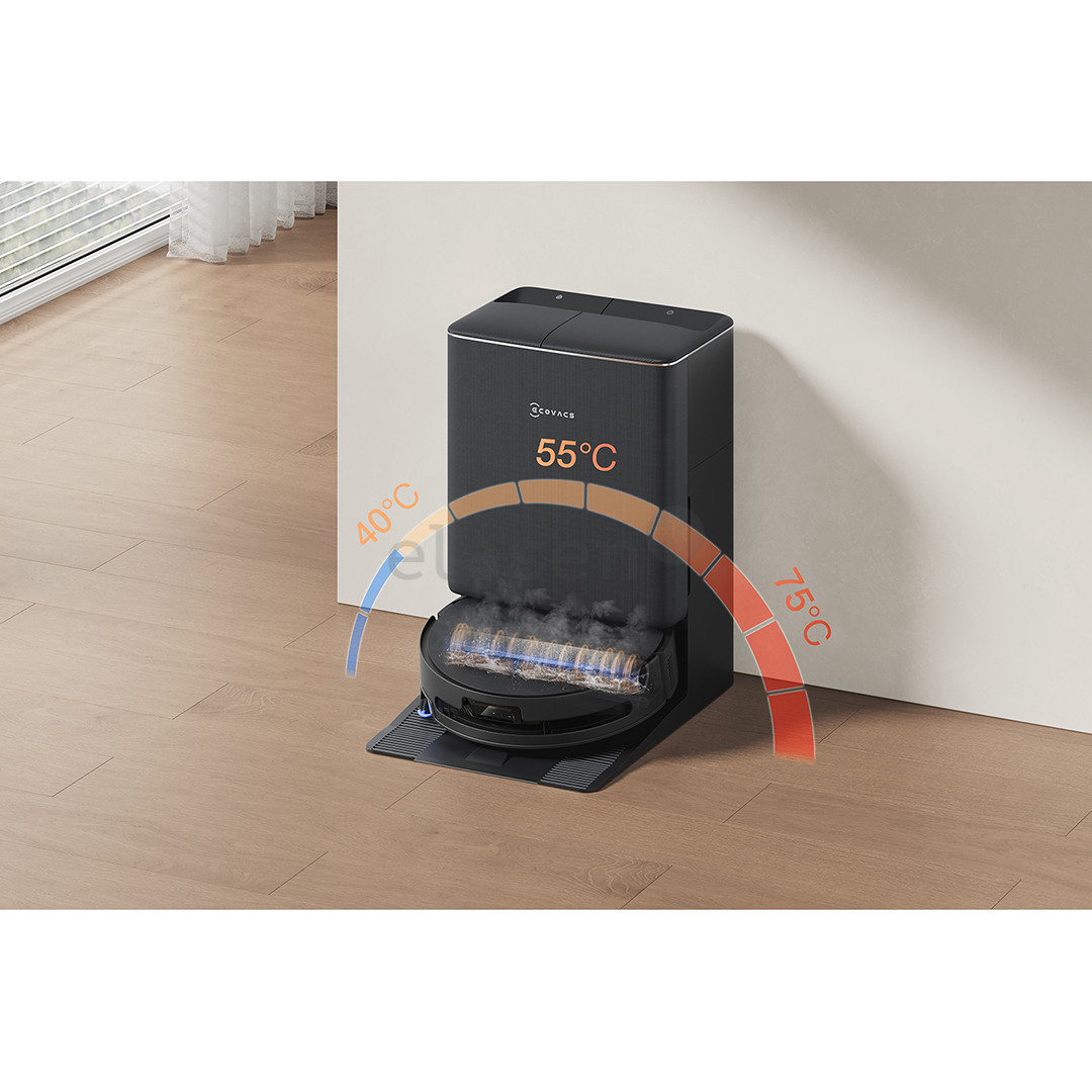 Ecovacs Deebot T90 Pro Omni, wet & dry, juodas - Dulkių siurblys robotas