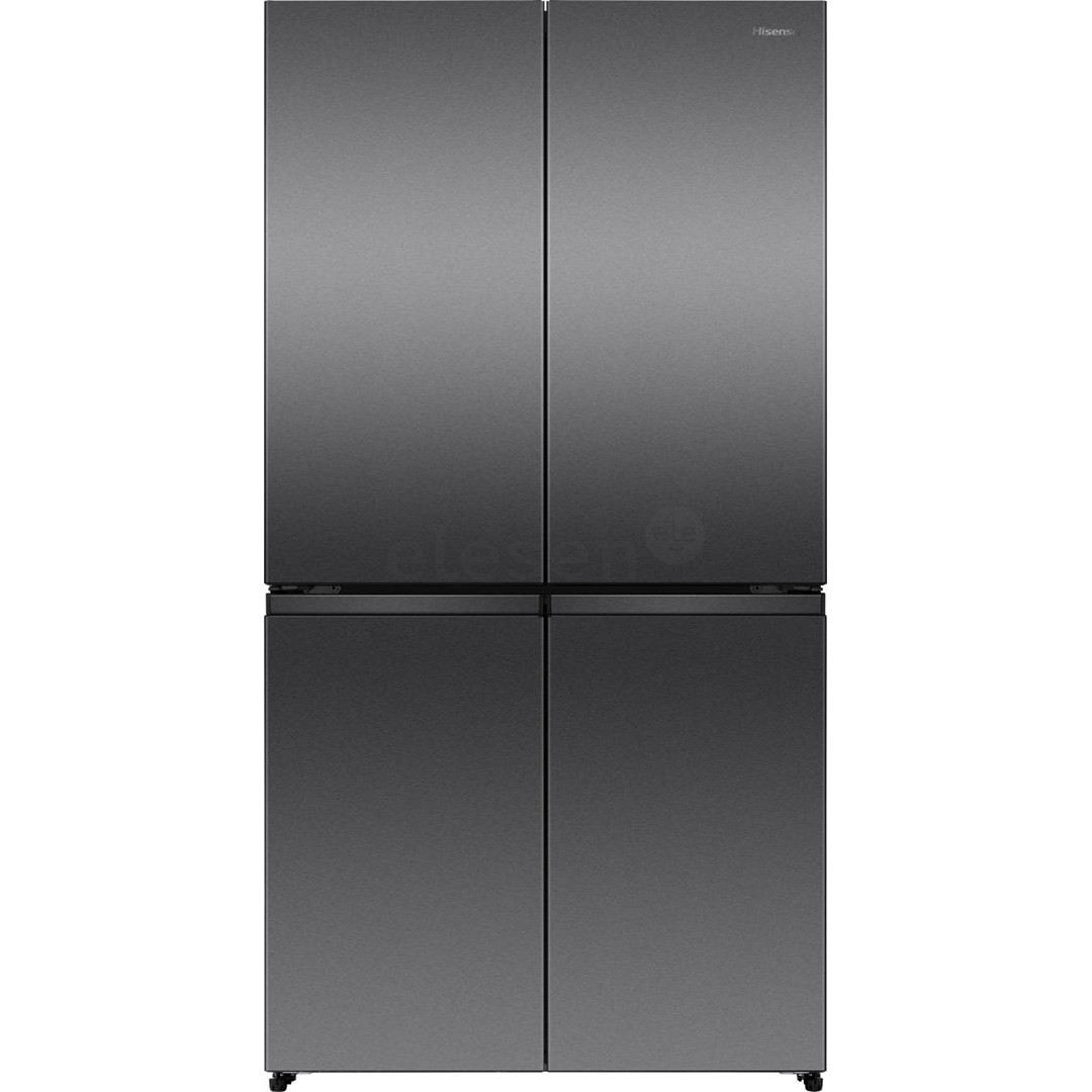 Hisense, Total No Frost, 647 L, aukštis 179 cm, juodo nerūdijančio plieno - SBS Šaldytuvas