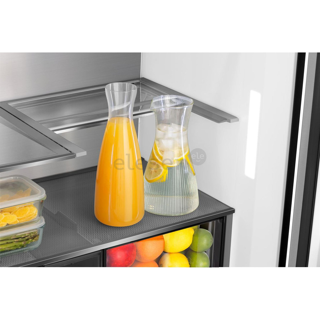 Hisense, Total No Frost, 647 L, aukštis 179 cm, juodo nerūdijančio plieno - SBS Šaldytuvas