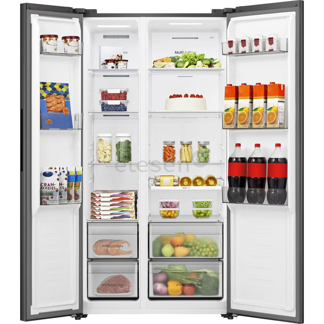 HisenseHisense, Total No Frost, 544 L, aukštis 179 cm, juodas - SBS Šaldytuvas