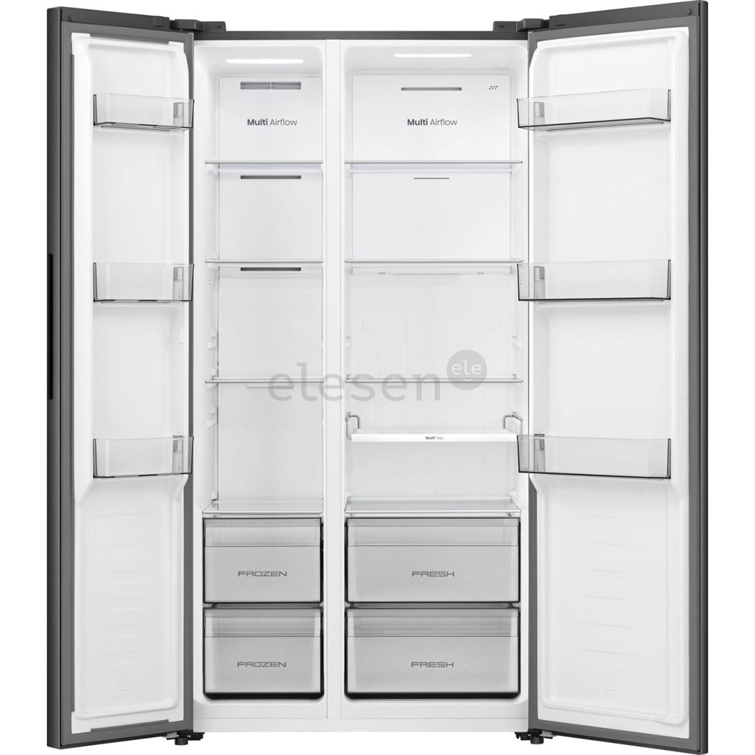 HisenseHisense, Total No Frost, 544 L, aukštis 179 cm, juodas - SBS Šaldytuvas