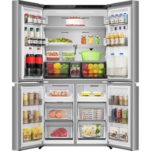 Hisense, Total No Frost, 647 L, aukštis 179 cm, pilkas - SBS Šaldytuvas