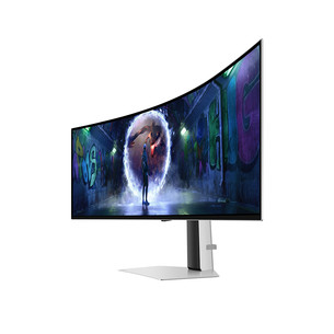 Samsung Odyssey OLED G9 G93SD, 49'', Dual QHD, OLED, 240 Hz, curved, silver - Monitor