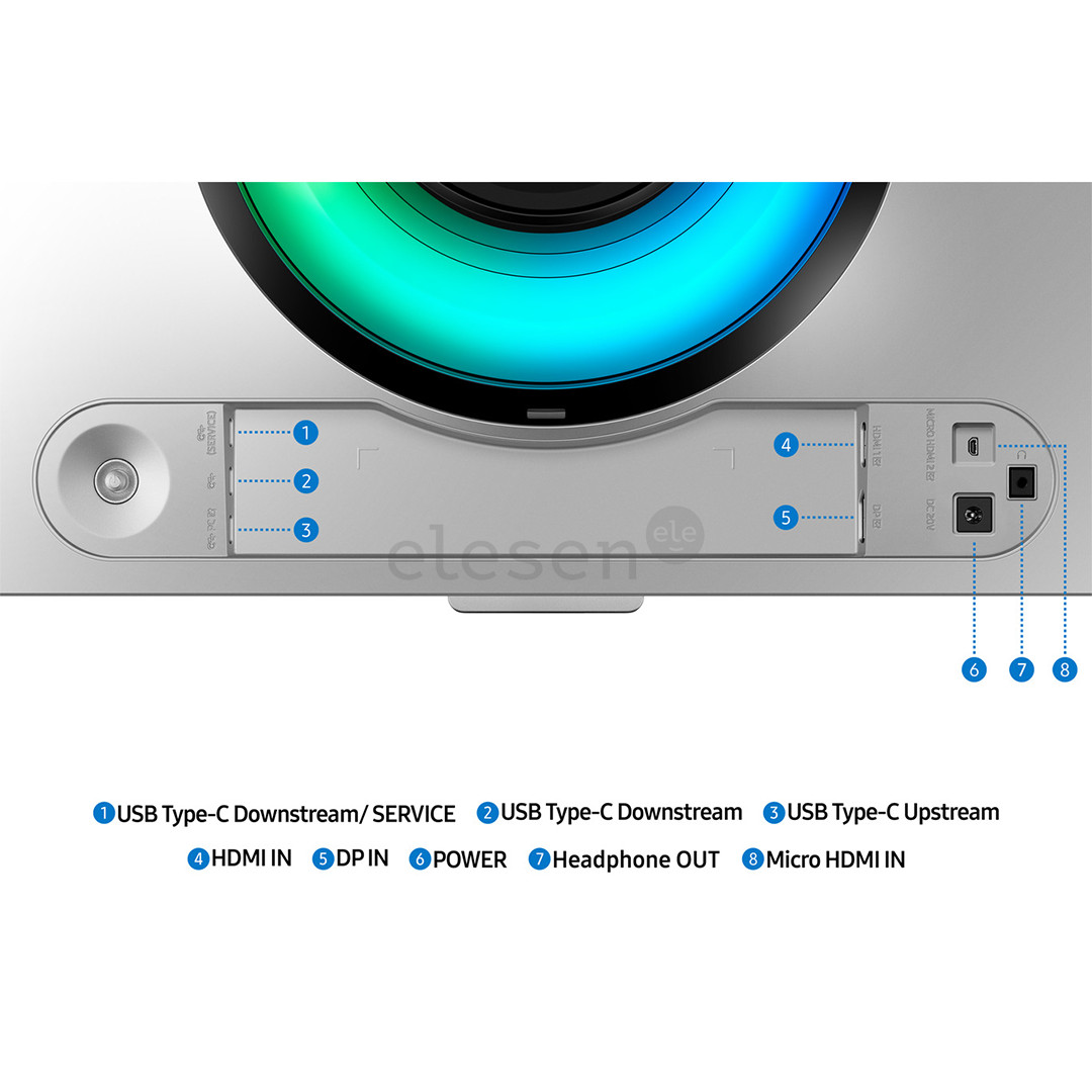 Samsung Odyssey OLED G9 G93SD, 49'', Dual QHD, OLED, 240 Hz, curved, silver - Monitor