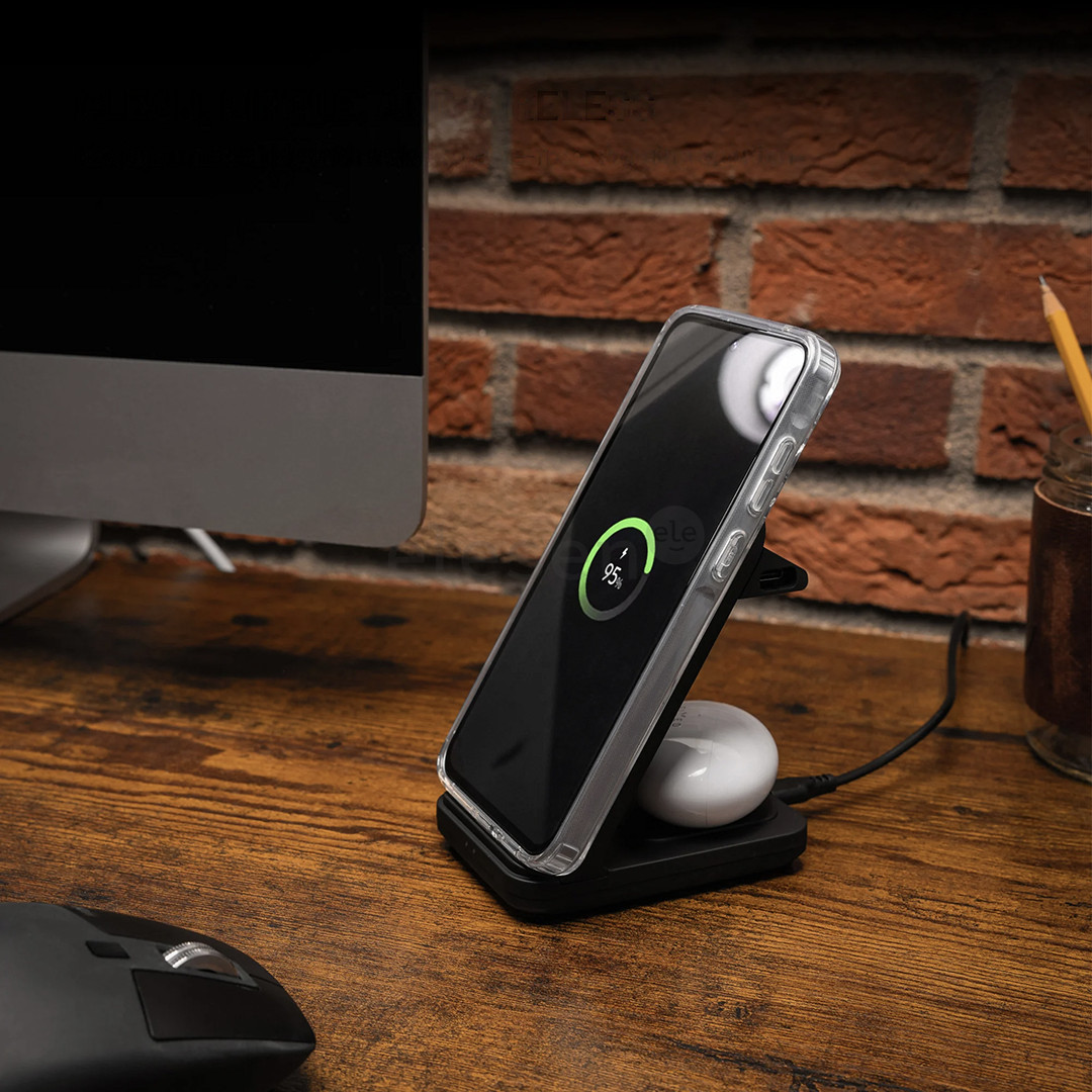 Fixed Powerstation Uni, juodas - Įkrovimo stovas