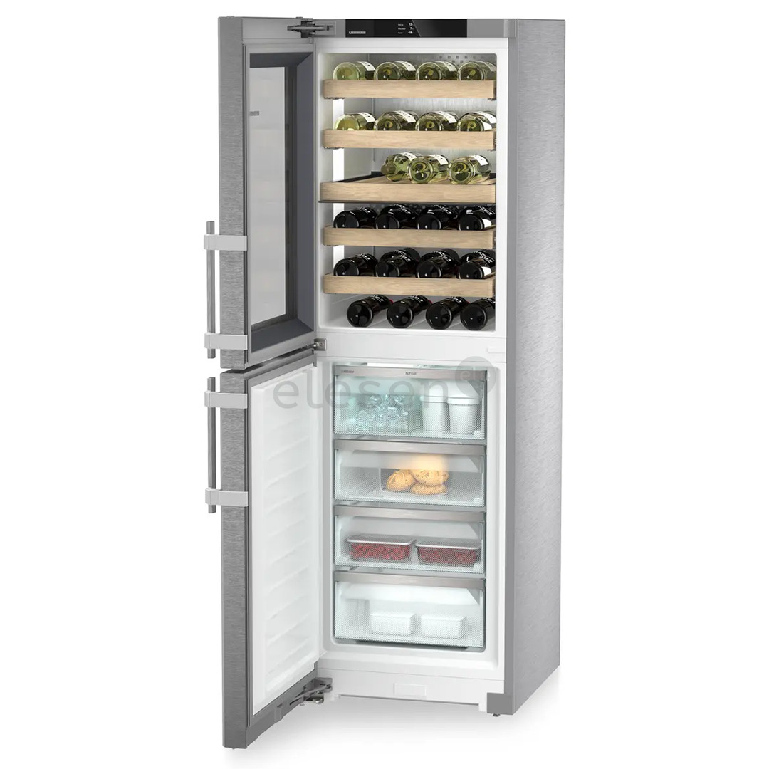 Liebherr peak NoFrost, 303 L, height 186 cm, stainless steel - Refrigerator