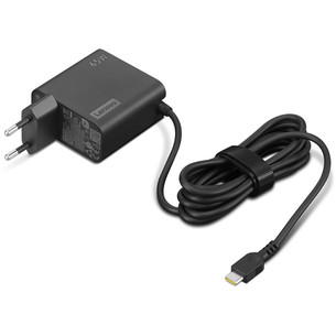 Lenovo 65W USB-C Wall Adapter, 65W, black - Power adapter
