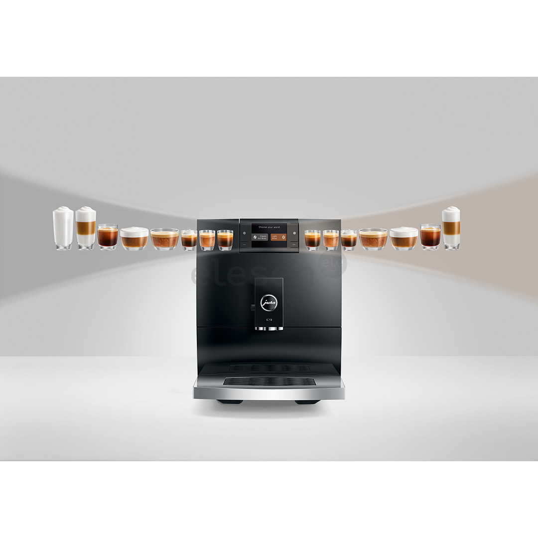 JURA C9 Piano Black (EA), juodas - Kavos aparatas