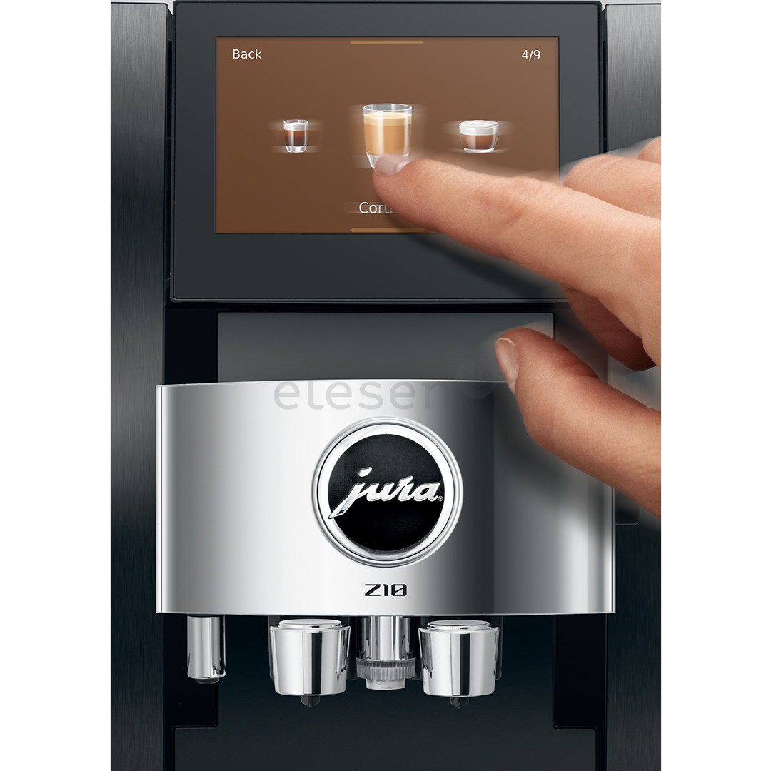 JURA Z10 Aluminium Black (EB), juodas - Kavos aparatas