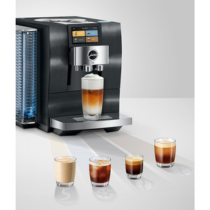JURA Z10 Aluminium Black (EB), juodas - Kavos aparatas