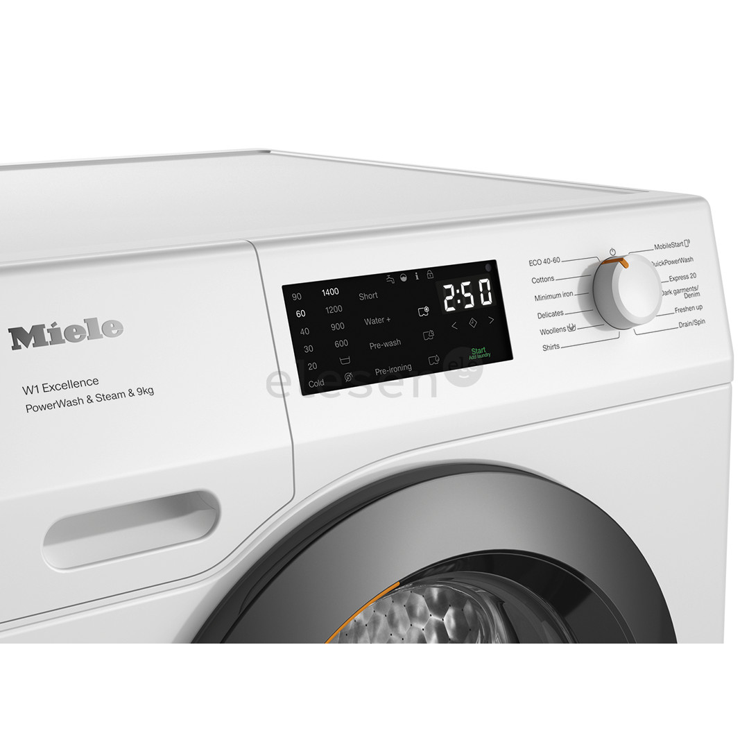 Miele W1 Excellence PowerWash & Steam, 9 кг, глубина 63,6 см, 1400 об/мин - Стиральная машина с передней загрузкой