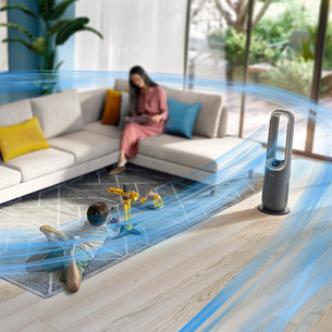 Philips Air Performer 9000 Series, 4 viename, 2200 W, pilkas – Oro valytuvas, ventiliatorius, šildytuvas ir drėkintuvas