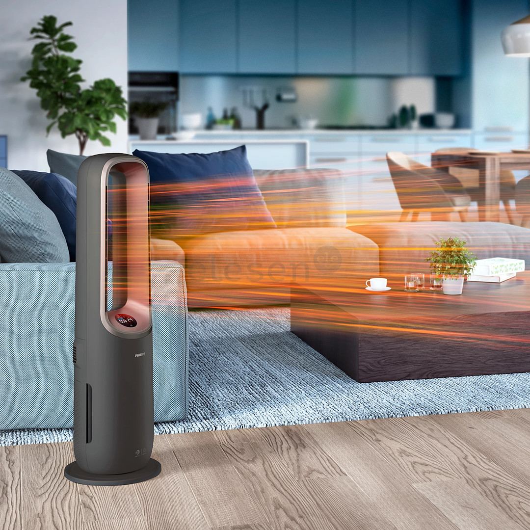 Philips Air Performer 9000 Series, 4 viename, 2200 W, pilkas – Oro valytuvas, ventiliatorius, šildytuvas ir drėkintuvas