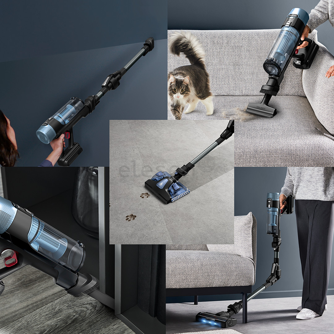 Tefal X-Force Flex 10.80 Animal Aqua, черный/синий - Беспроводной пылесос