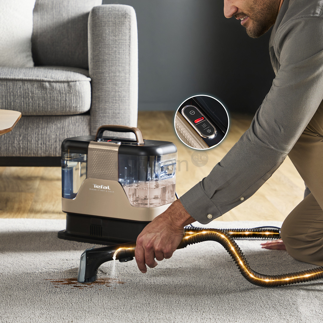 Tefal Clean It Hot & Cold, juodas/vario spalvos - Kilimų valymo įrenginys