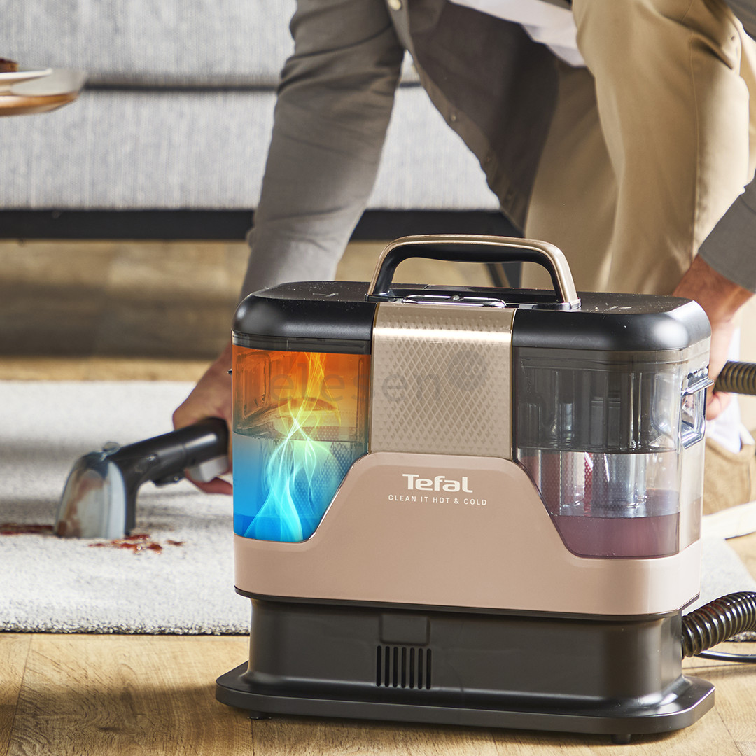 Tefal Clean It Hot & Cold, juodas/vario spalvos - Kilimų valymo įrenginys