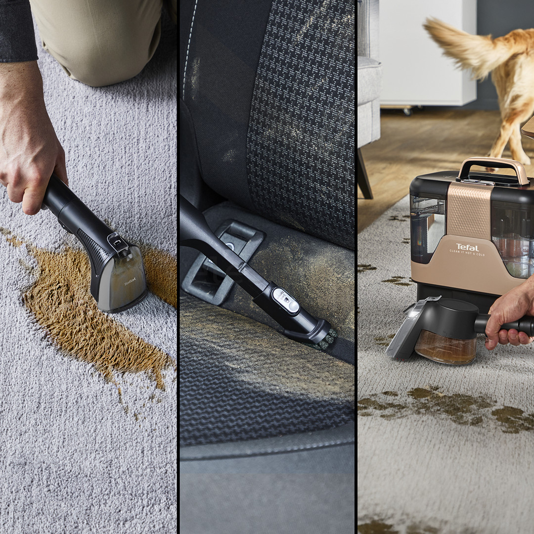 Tefal Clean It Hot & Cold, juodas/vario spalvos - Kilimų valymo įrenginys