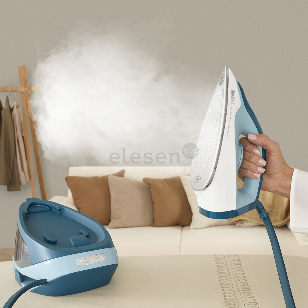 Tefal Power Pro Compact 200, 2400 W, mėlyna/balta - Lyginimo sistema