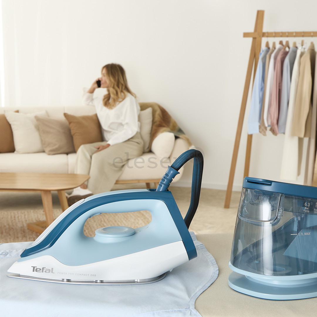 Tefal Power Pro Compact 200, 2400 W, mėlyna/balta - Lyginimo sistema