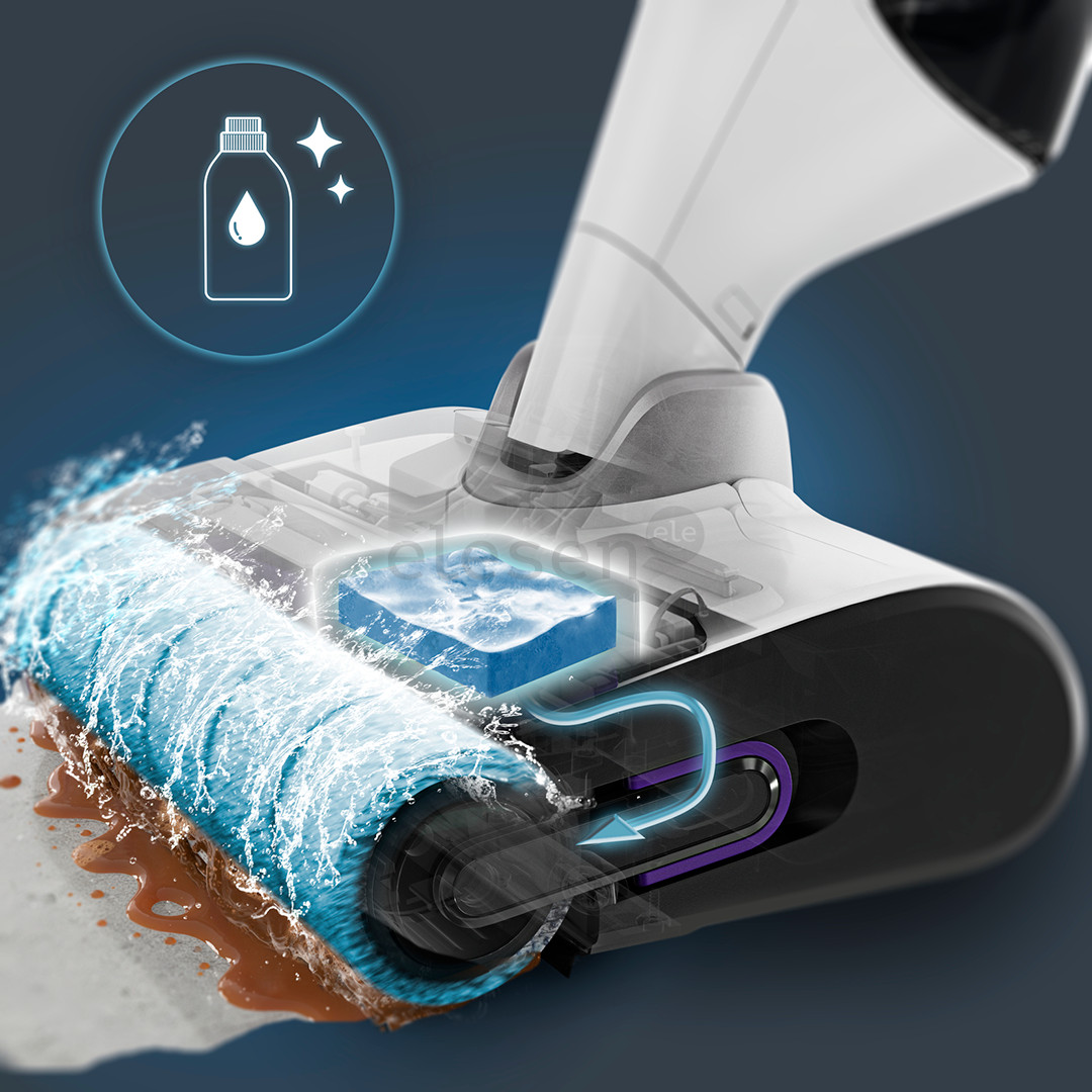 Tefal X-Clean 12, Wet & Dry, baltas - Belaidis dulkių siurblys