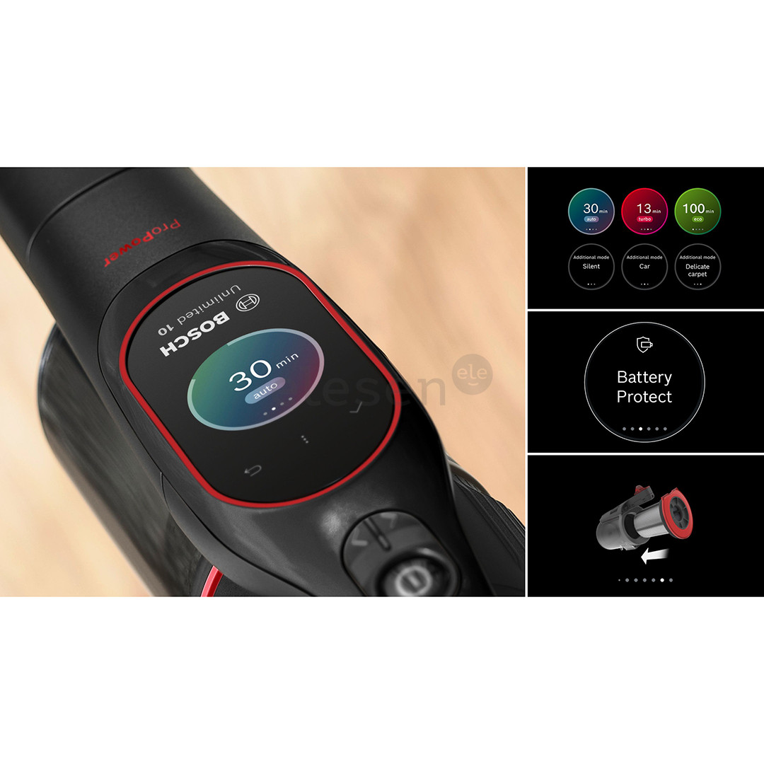 Bosch Unlimited 10 ProPower, черный - Беспроводной пылесос