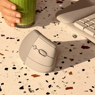 Logitech Lift Vertical Ergonomic, pilka - Belaidė pelė