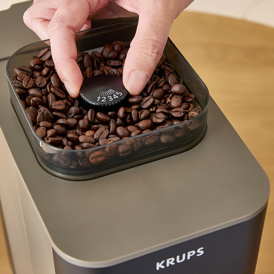 Krups Coffee Crush Experience, juodas/sidabro spalvos - Kavos aparatas