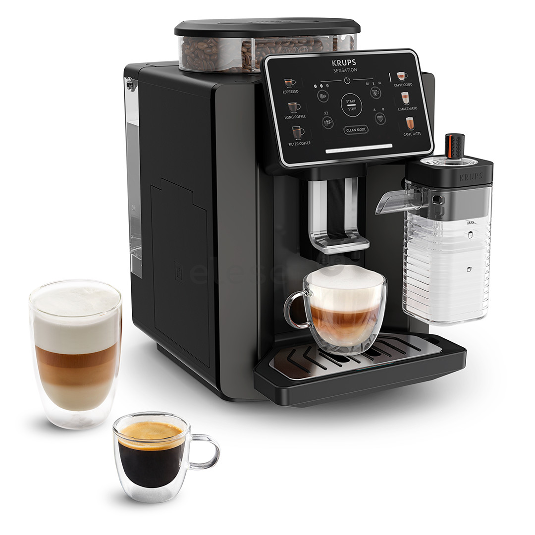 Krups Sensation Milk M75, juodas - Kavos aparatas