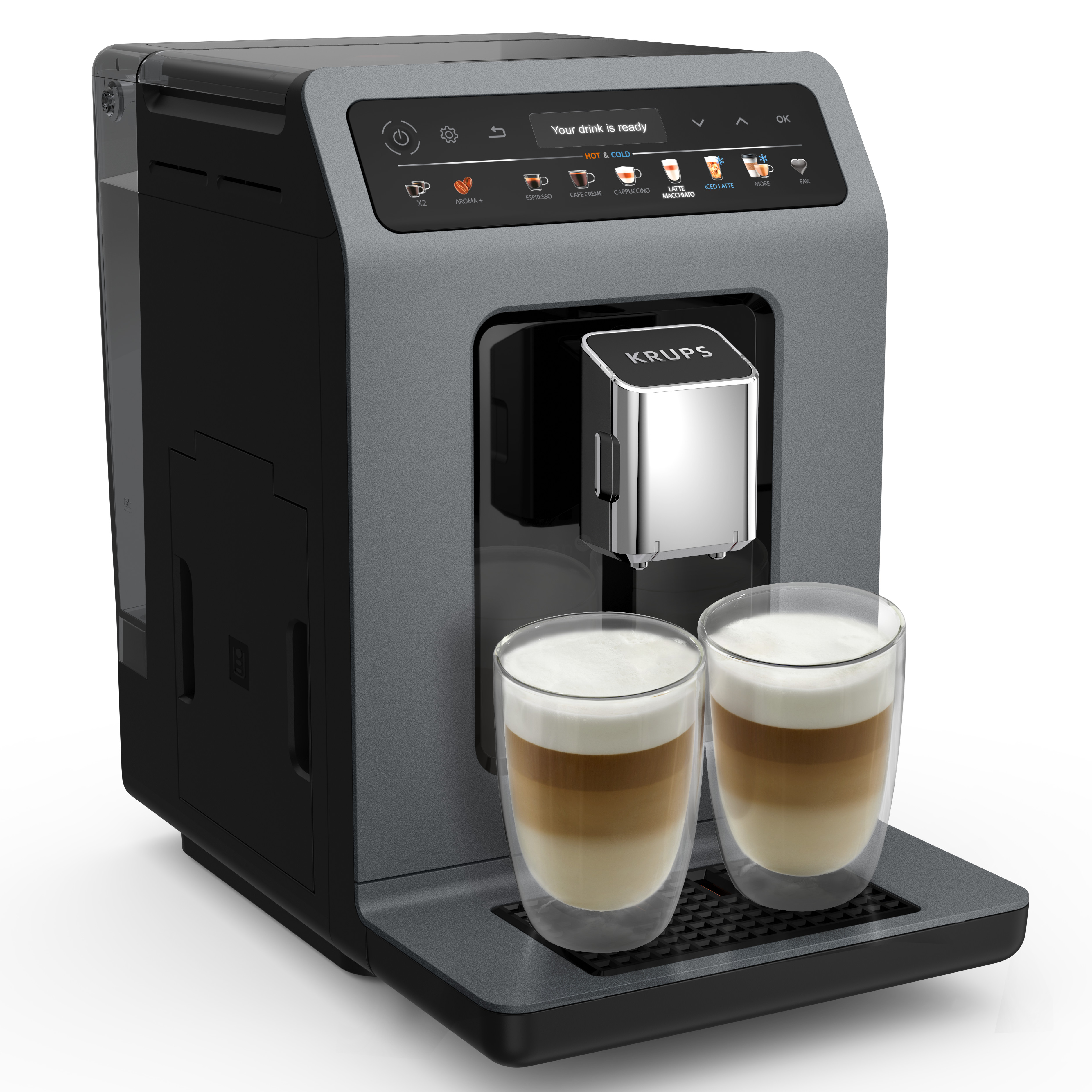 Krups Evidence Hot & Cold, tamsiai pilkas - Kavos aparatas