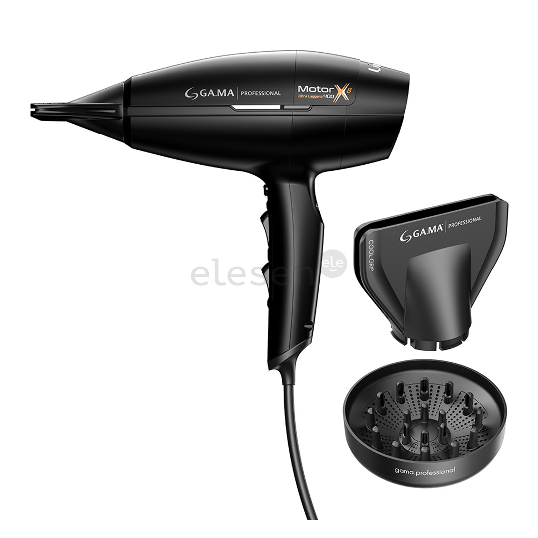 GA.MA LUMINE X8 AC 80, 2400 W, juodas - Plaukų džiovintuvas