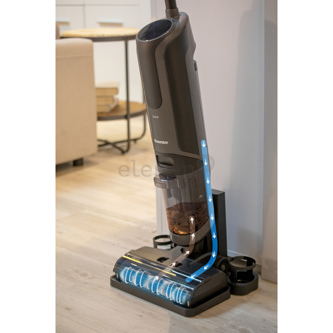 Hisense, Wet & Dry, pilkas/juodas - Belaidis dulkių siurblys