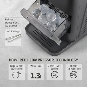 Caso IceBall Pro, matte black - Ice ball maker