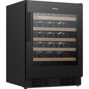Hisense, 46 buteliai, aukštis 82 cm, juodas - Vyno šaldytuvas