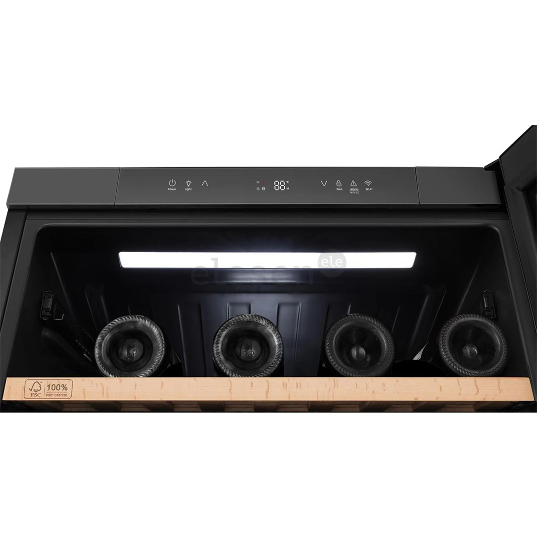 Hisense, 46 buteliai, aukštis 82 cm, juodas - Vyno šaldytuvas